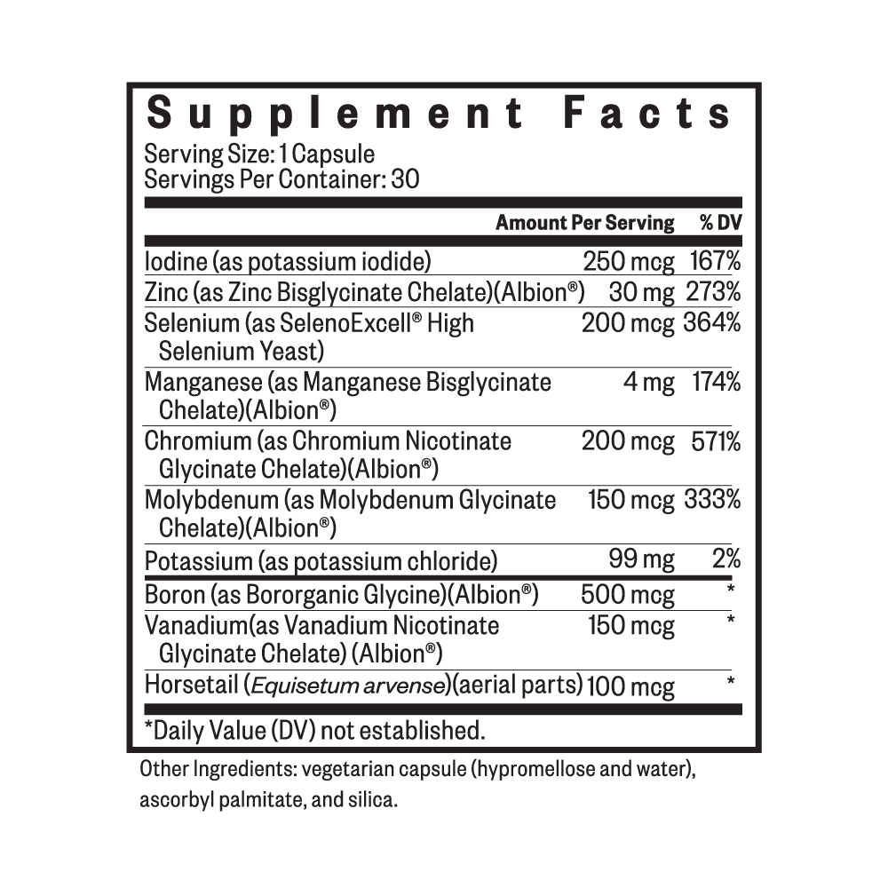 Trace Minerals Complex II | 30 Capsules | Seeking Health Ireland 