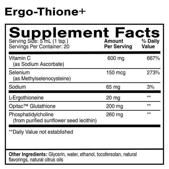 Ergo Thione Plus 100ml | Quicksilver Scientific Ireland 
